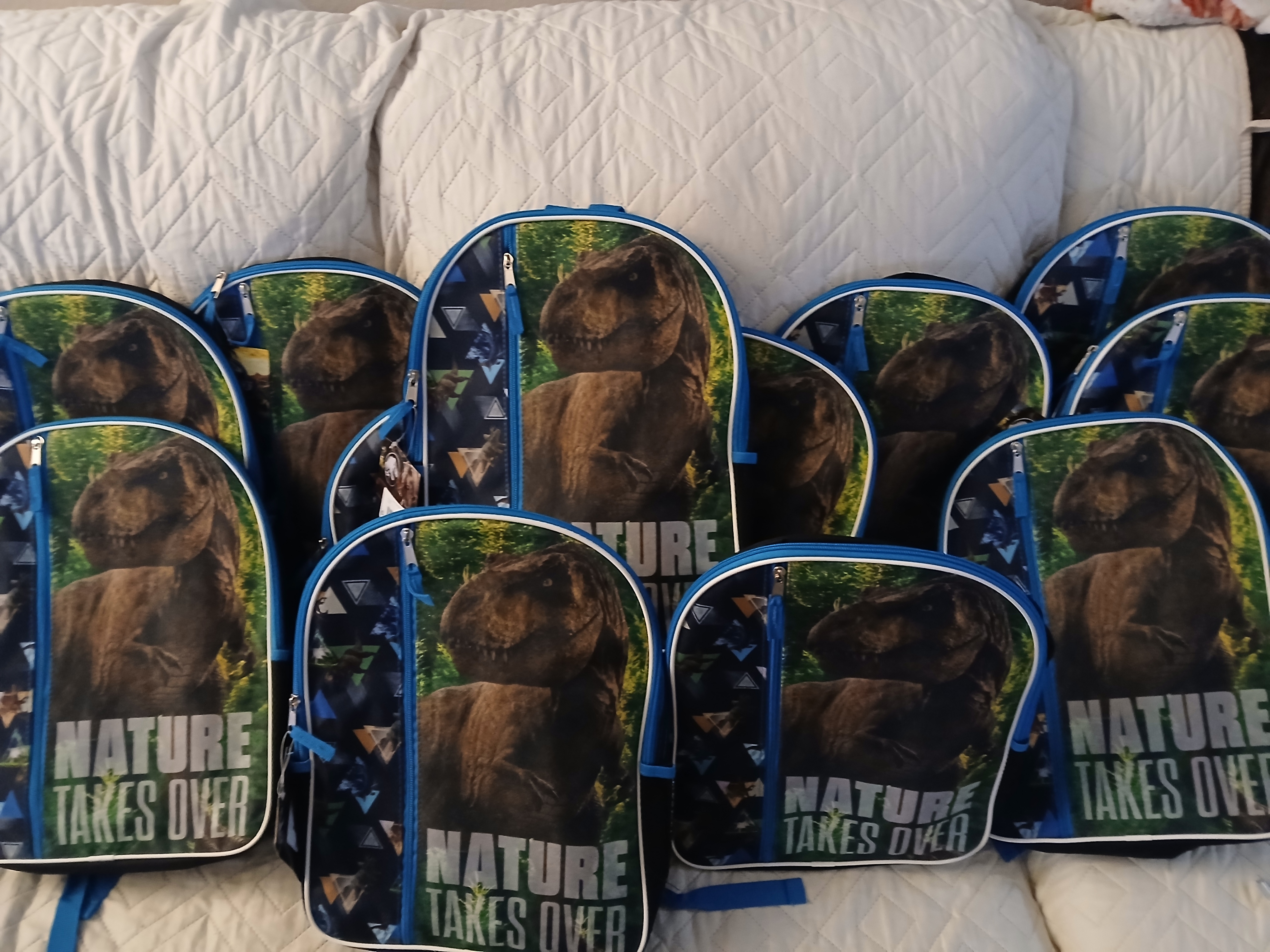 Real backpacks prepared for At The People's Table People's Packs outreach